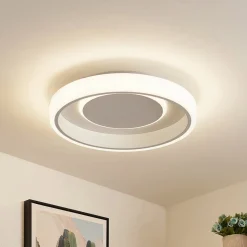 Lindby LED plafondlamp Wikani, wit, RGB, CCT, dimbaar