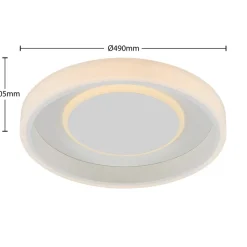 Lindby LED plafondlamp Wikani, wit, RGB, CCT, dimbaar