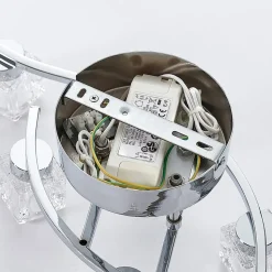 Lindby LED plafondlamp Yaro, 8-lamps, chroom, dimbaar