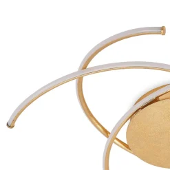 Lindby LED plafondlamp Yareli, goud, metaal, Ø 70cm