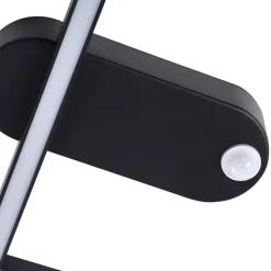 Lindby LED plafondlamp Yulla, 34 cm, zwart, sensor