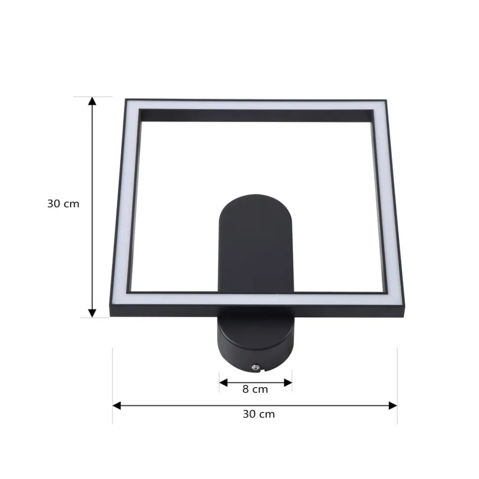 Lindby LED plafondlamp Yulla, zwart
