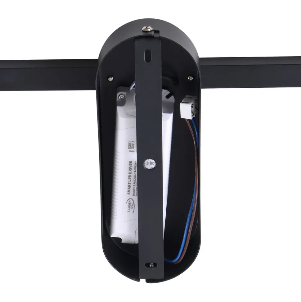 Lindby LED plafondlamp Yulla, zwart