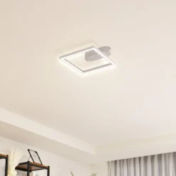 Lindby LED plafondlamp Yulla, wit, bewegingsmelder