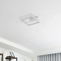 Lindby LED plafondlamp Yulla, wit, bewegingsmelder