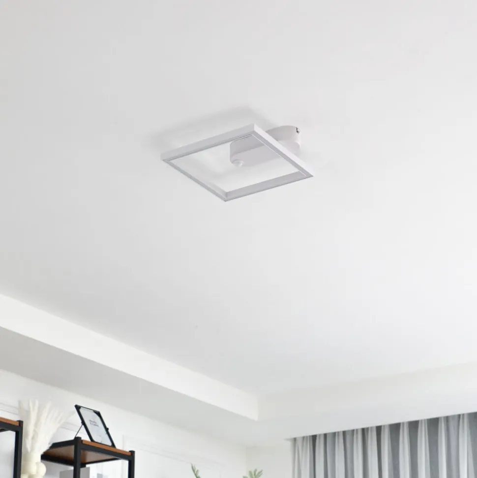 Lindby LED plafondlamp Yulla, wit, bewegingsmelder