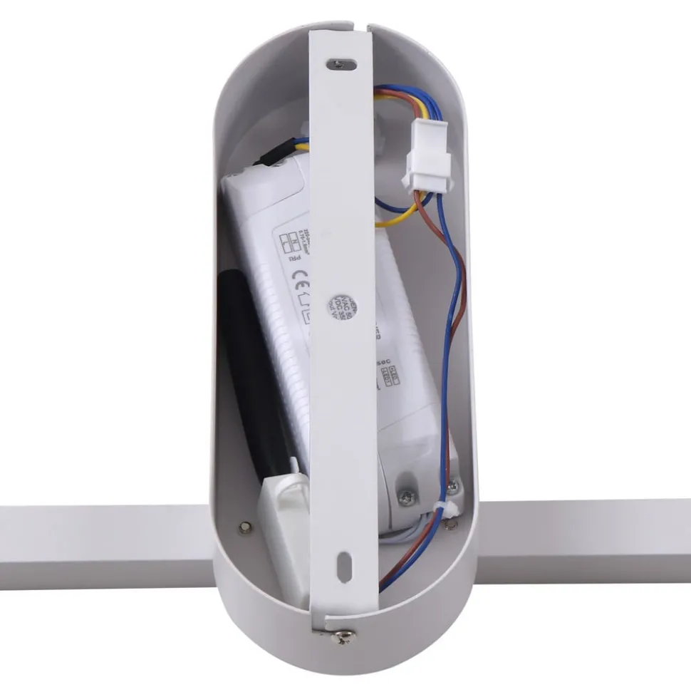 Lindby LED plafondlamp Yulla, wit, bewegingsmelder