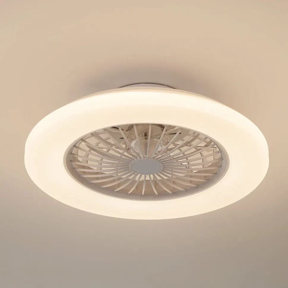 Lindby LED plafondventilator Vedin, DC, stil, Ø 49 cm, CCT