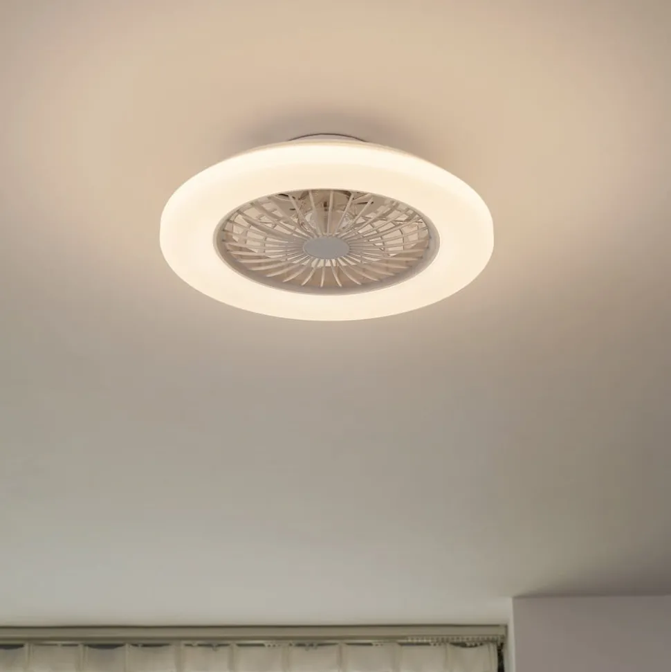 Lindby LED plafondventilator Vedin, DC, stil, Ø 49 cm, CCT