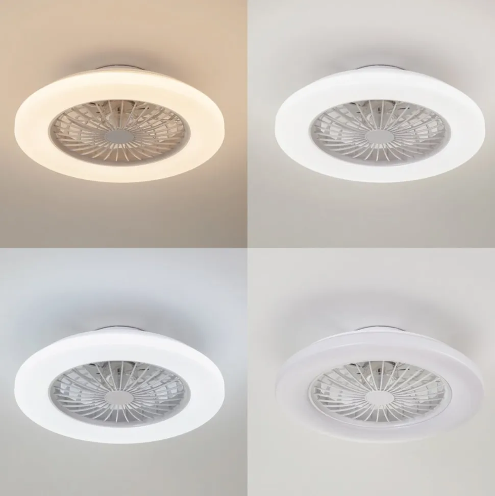 Lindby LED plafondventilator Vedin, DC, stil, Ø 49 cm, CCT