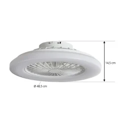 Lindby LED plafondventilator Vedin, DC, stil, Ø 49 cm, CCT
