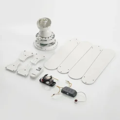 Lindby LED plafondventilator Mamuti, zwart, stil, Ø 55 cm