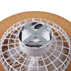 Lindby LED plafondventilator Teleo, Ø 58 cm, houtkleurig, CCT