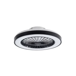 Lindby LED plafondventilator Teleo, Ø48 cm, zwart, DC, Tuya