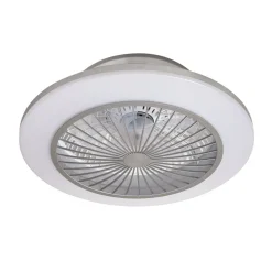 Lindby LED plafondventilator Mamuti, zilver, stil, Ø 55 cm