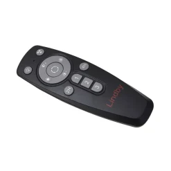 Lindby LED plafondventilator Momitu, zwart, stil, Ø 50 cm