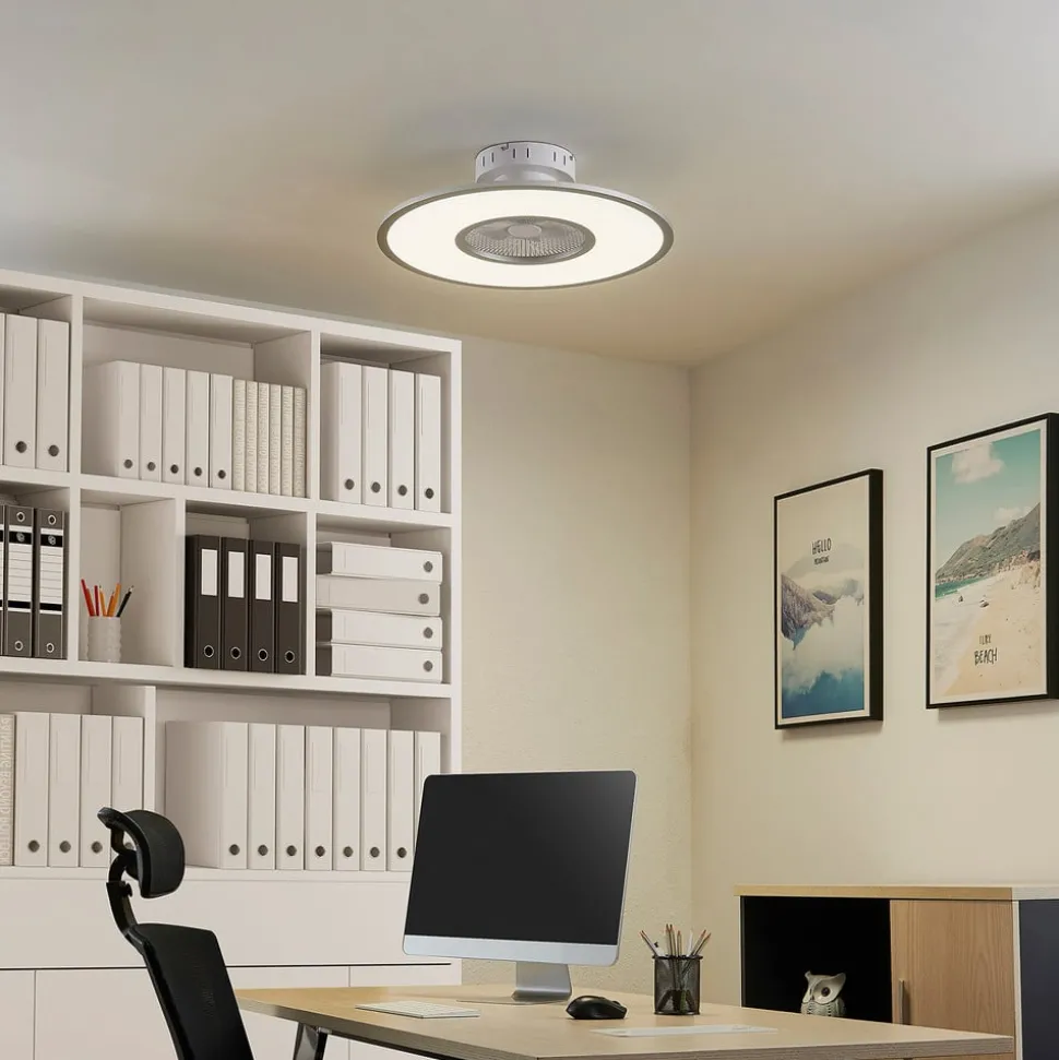 Lindby LED plafondventilator Romea, rond, DC, stil, 60 cm