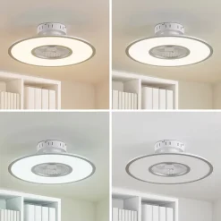 Lindby LED plafondventilator Romea, rond, DC, stil, 60 cm