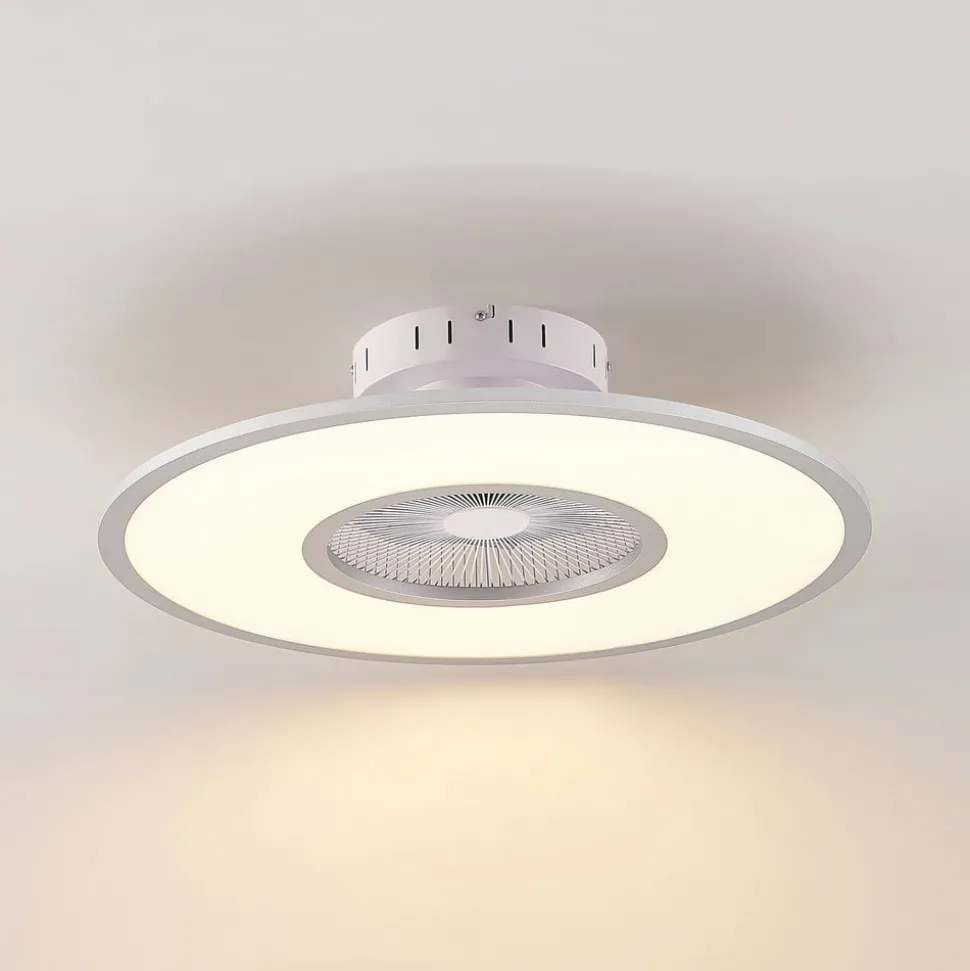Lindby LED plafondventilator Romea, rond, DC, stil, 60 cm