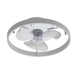 Lindby LED plafondventilator Momitu, wit, aluminium, Ø 50 cm