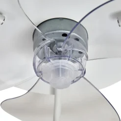 Lindby LED plafondventilator Momitu, wit, aluminium, Ø 50 cm