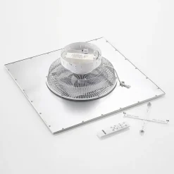 Lindby LED plafondventilator Romea, hoekig, DC, stil, 60 cm