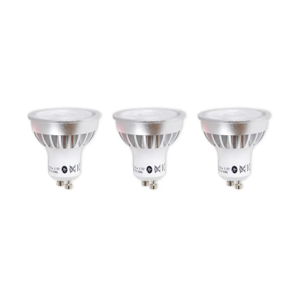Lindby LED reflectorlamp GU10 5 W helder 3.000 K 55° set van 3