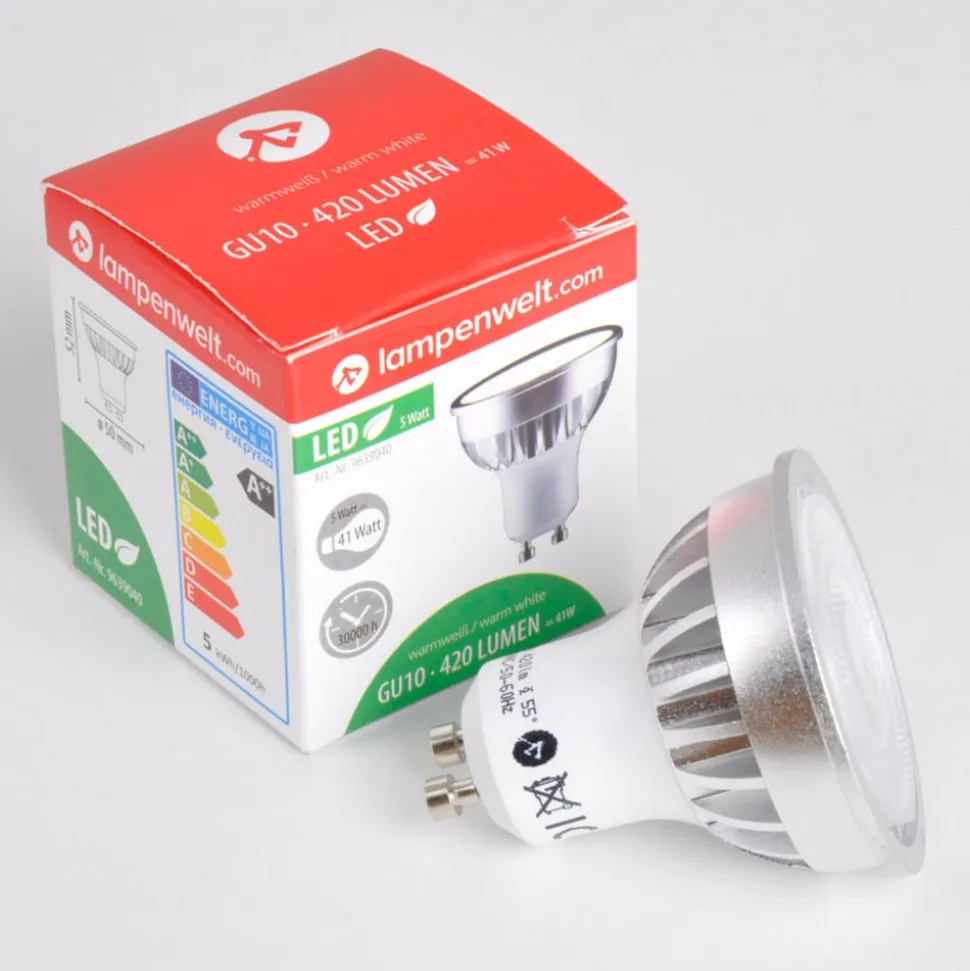 Lindby LED reflectorlamp GU10 5 W helder 3.000 K 55° set van 3