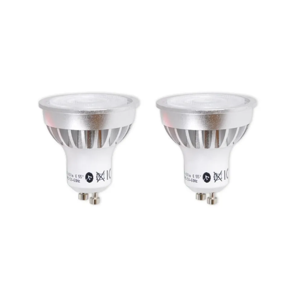 Lindby LED reflectorlamp GU10 5 W helder 3.000 K 55° set van 2