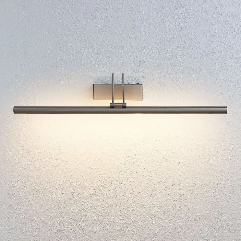 Lindby LED schilderij verlichting Mailine, 69 cm, nikkel, schakelaar