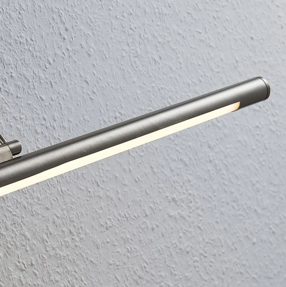 Lindby LED schilderij verlichting Mailine, 69 cm, nikkel, schakelaar