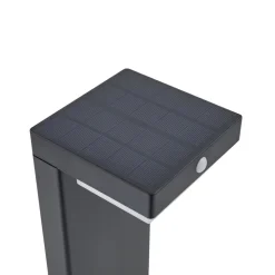 Lindby LED sokkellamp Eleazar, zwart, aluminium, sensor