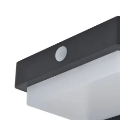 Lindby LED sokkellamp Eleazar, zwart, aluminium, sensor
