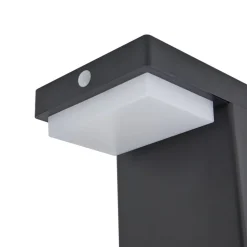 Lindby LED sokkellamp Eleazar, zwart, aluminium, sensor