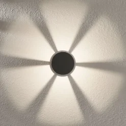 Lindby LED sokkellamp Jordis, 22 cm, antraciet, aluminium