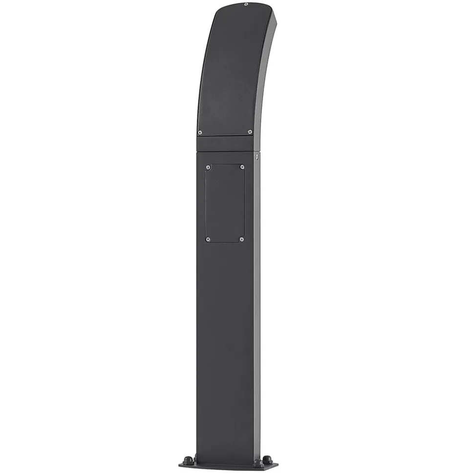 Lindby LED sokkellamp Moshe, 60 cm, antraciet, sensor