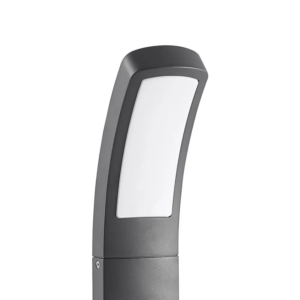 Lindby LED sokkellamp Moshe, 60 cm, antraciet, sensor
