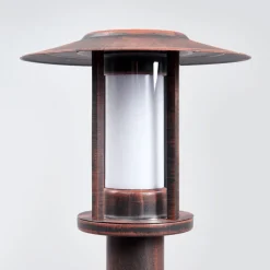 Lindby LED sokkellamp Pavlos, 55 cm, roestkleurig, sensor