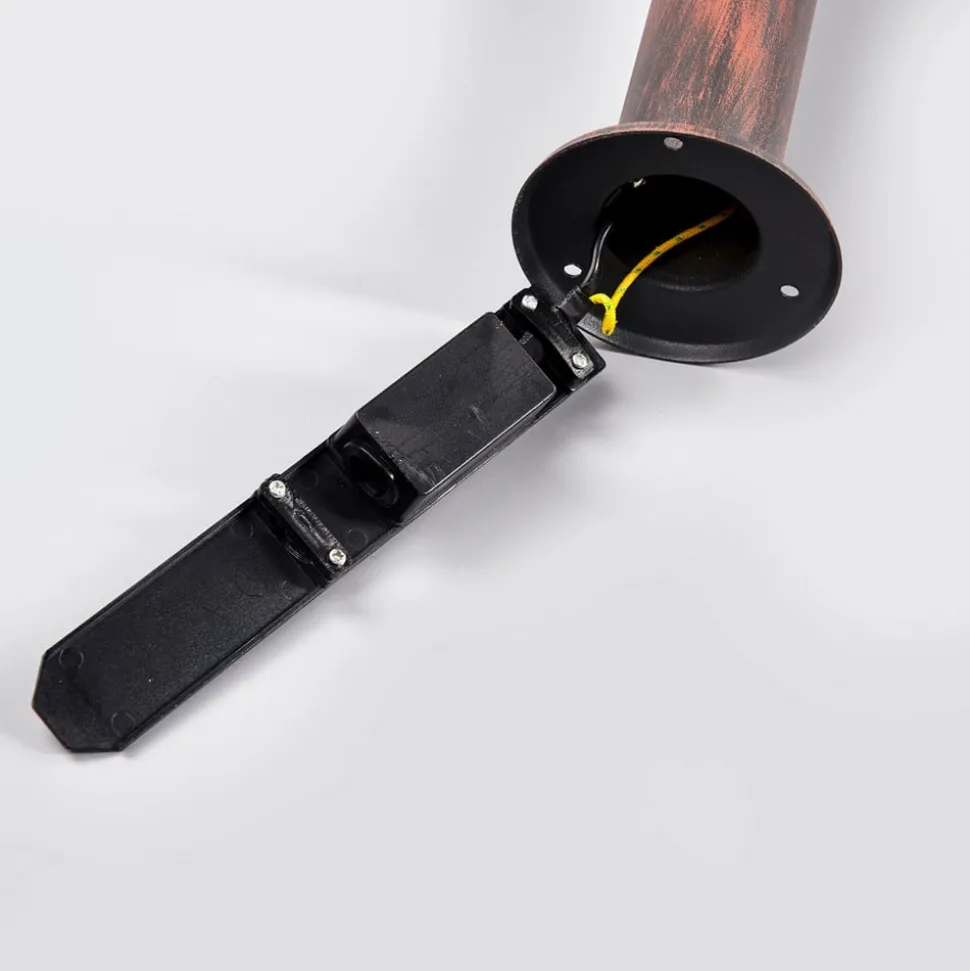 Lindby LED sokkellamp Pavlos, 55 cm, roestkleurig, sensor