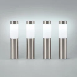 Lindby LED sokkellamp, set van 4, grondspies, 31 cm, IP44