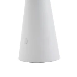 Lindby LED solar tafellamp Lirinor, wit, kunststof, Ø 13cm