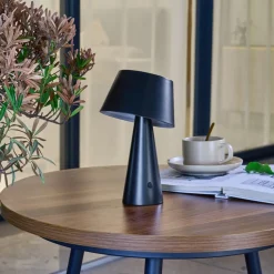 Lindby LED solar tafellamp Lirinor zwart kunststof 13 cm