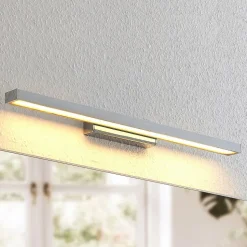 Lindby LED spiegellamp Alenia, 60 cm, chroom, aluminium, IP44