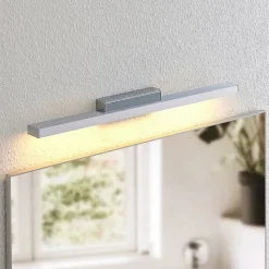 Lindby LED spiegellamp Alenia, 60 cm, chroom, aluminium, IP44