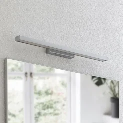 Lindby LED spiegellamp Alenia, 60 cm, chroom, aluminium, IP44