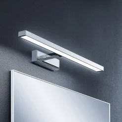 Lindby LED spiegellamp Jukka, 60 cm, chroom, metaal, IP44