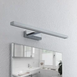 Lindby LED spiegellamp Jukka, 60 cm, chroom, metaal, IP44