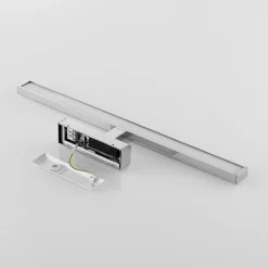 Lindby LED spiegellamp Jukka, 60 cm, chroom, metaal, IP44