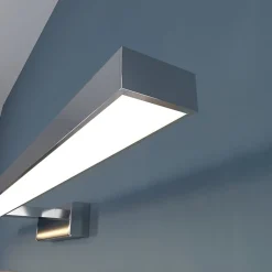 Lindby LED spiegellamp Jukka, 90 cm, chroom, metaal, IP44