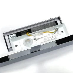 Lindby LED spiegellamp Jukka, 90 cm, chroom, metaal, IP44